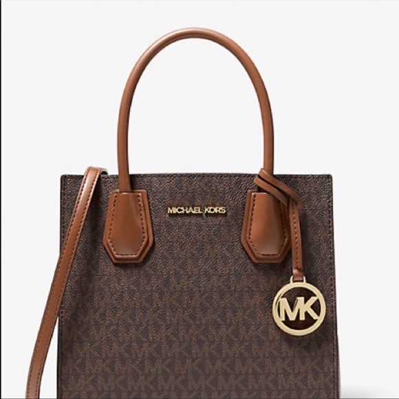 NWT Michael Kors Logo Mercer Accordion Crossbody Small - Picture 3 of 4